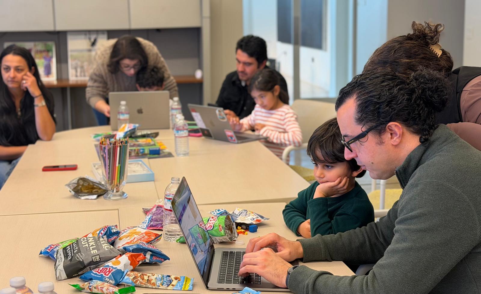 Families at a Plaio workshop