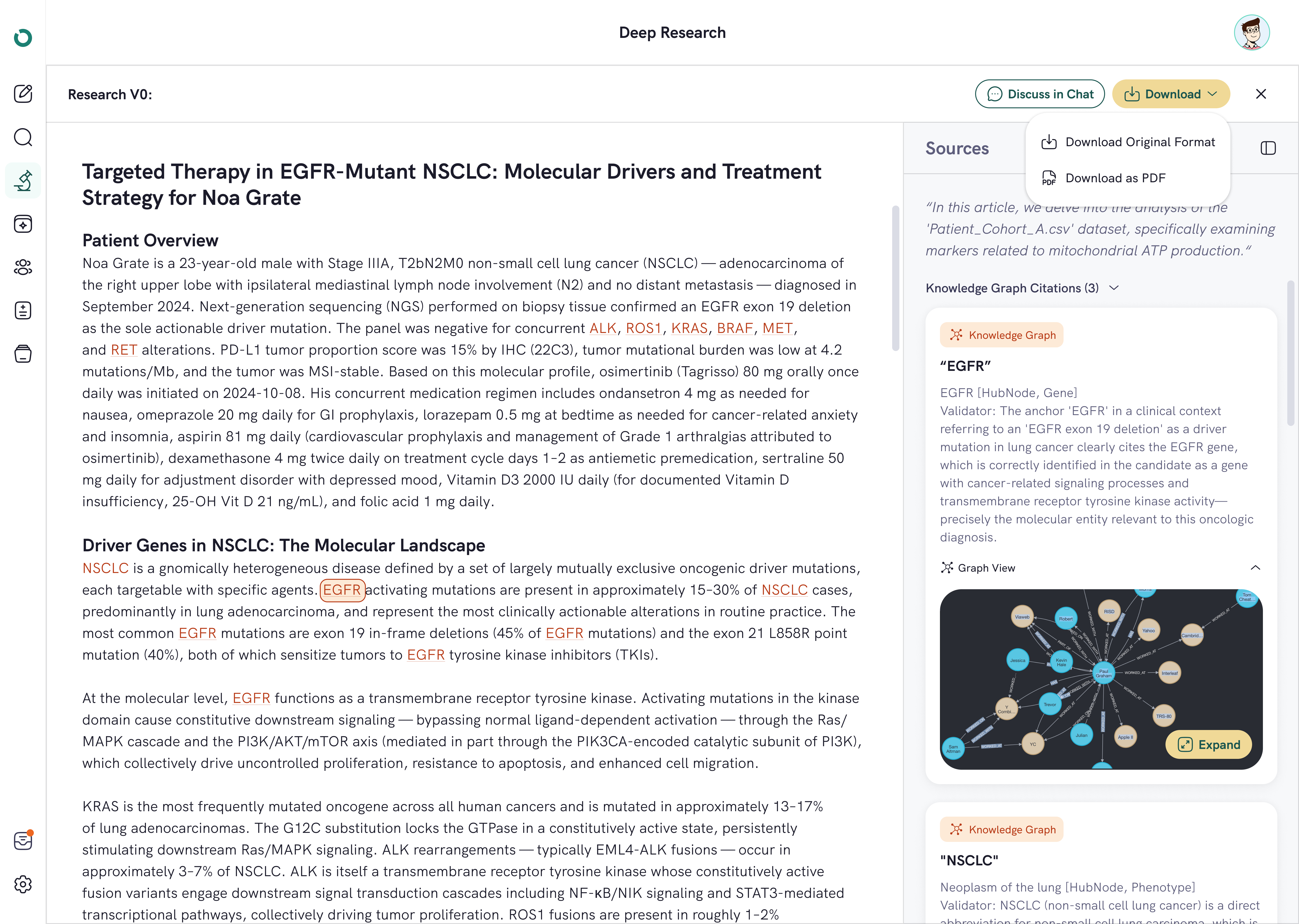 Deep Research — Rare disease patients read PubMed at 2am. An AI that summarizes without citing turns a researcher into a believer.